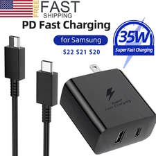 35W PD Power Adapter Duo Wall Charger&Cables For Samsung S22 S21 S23 for Google