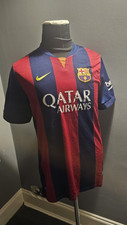 Nike FC Barcelona 2014/15 Home Jersey Lionel Messi #10 Size XL Qatar Airways