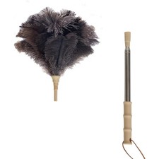 Ostrich Feather Duster, 43" Extendable Feather Dusters for Cleaning Genuine