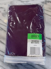 NWT JCPenney Home Expressions Purple Bed Skirt Queen Cotton Polyester Easy Care