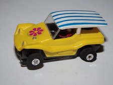 Rare Aurora Thunderjet Lemon Yellow Dune Buggy Coupe Tuff Ones HO Slot Car 1473