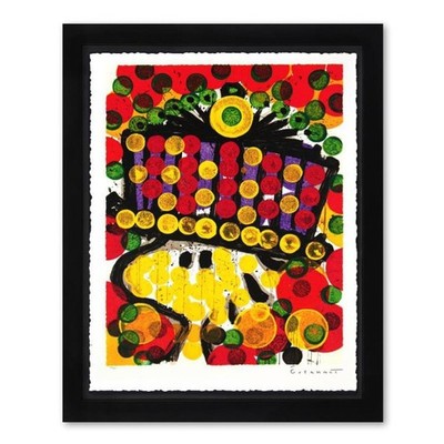 Tom Everhart, ''Bird Of Paradise'' Framed Limited Edition Hand Pulled Original Lit