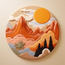 Hand-Tufted Desert Landscape Carpts Rug for Living room,Bedroom Modern Rugs