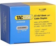 TACWISE CT45 10MM 3/8 INCH CABLE TACKER STAPLES 5x 1000