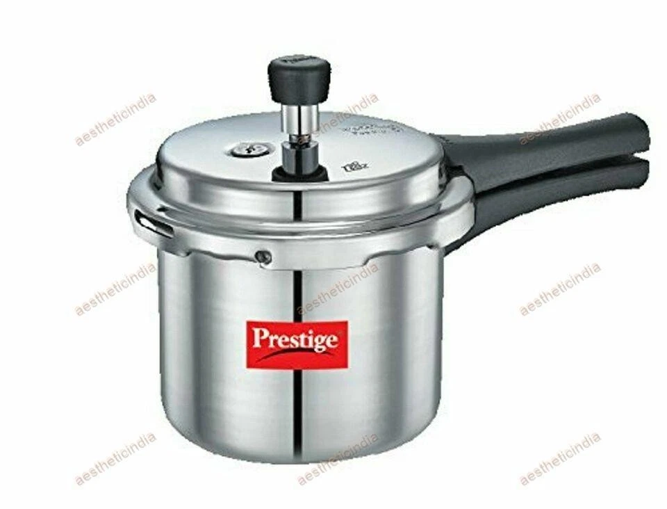 Indian Best Prestige Popular Aluminium Pressure Cooker, 67.6oz White Gift