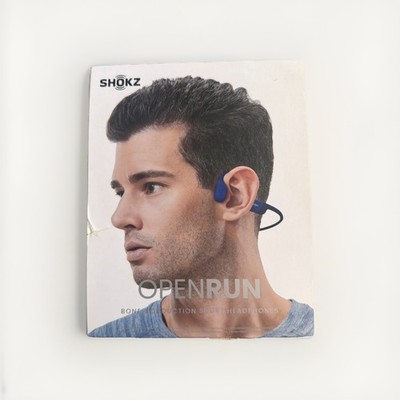Shokz OpenRun Bone Conduction Sport Headphones Blue Open Box
