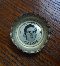 1967 Coke RON SANTO Chicago Cubs WEST VIRGINIA TAX LOGO Bottle Cap Rare