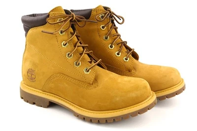 Bottes Étanches En Cuir Marron À Bout Amandé TIMBERLAND 8168R Femme UK4.5 EU37.5 - Photo 1/4