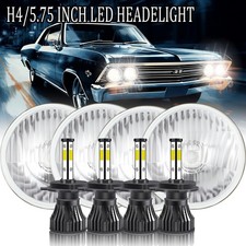 4pc Fit Chevy Bel Air 1960-1973 5.75inch 5-34 Headlights Halogen Hilo Beam