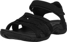 4266 Teva Tirra Vegan Sandal Womens Black/Black Size 10