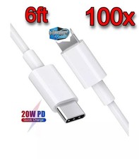 100x Fast Charging Cables USB-C PD Charge For iPhone 11 1 2 13 14 15 Max Pro