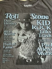 KID ROCK RARE! Gray Rolling Stone Cover XL T Shirt Men&rsquo;s Rock Music Singer Band