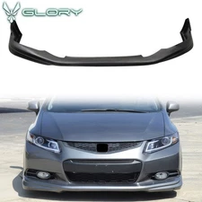 Fits 12-13 Honda Civic Coupe 2Dr USDM MD Style Front Bumper Lip Chin Spoiler PU