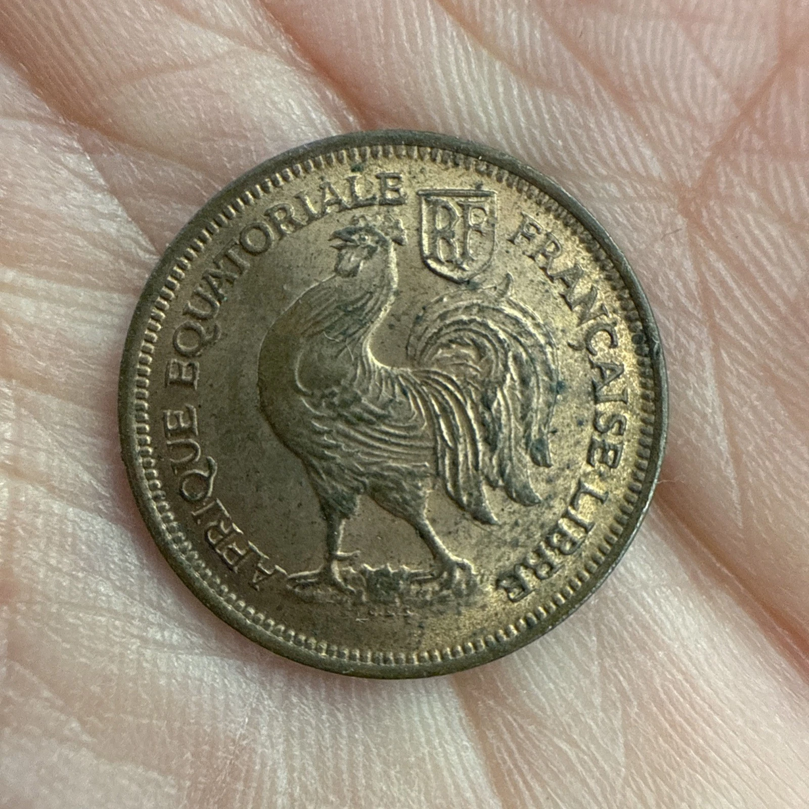 Monnaie 50 Centimes De Franc Afrique équatoriale RF Française Libre 1943