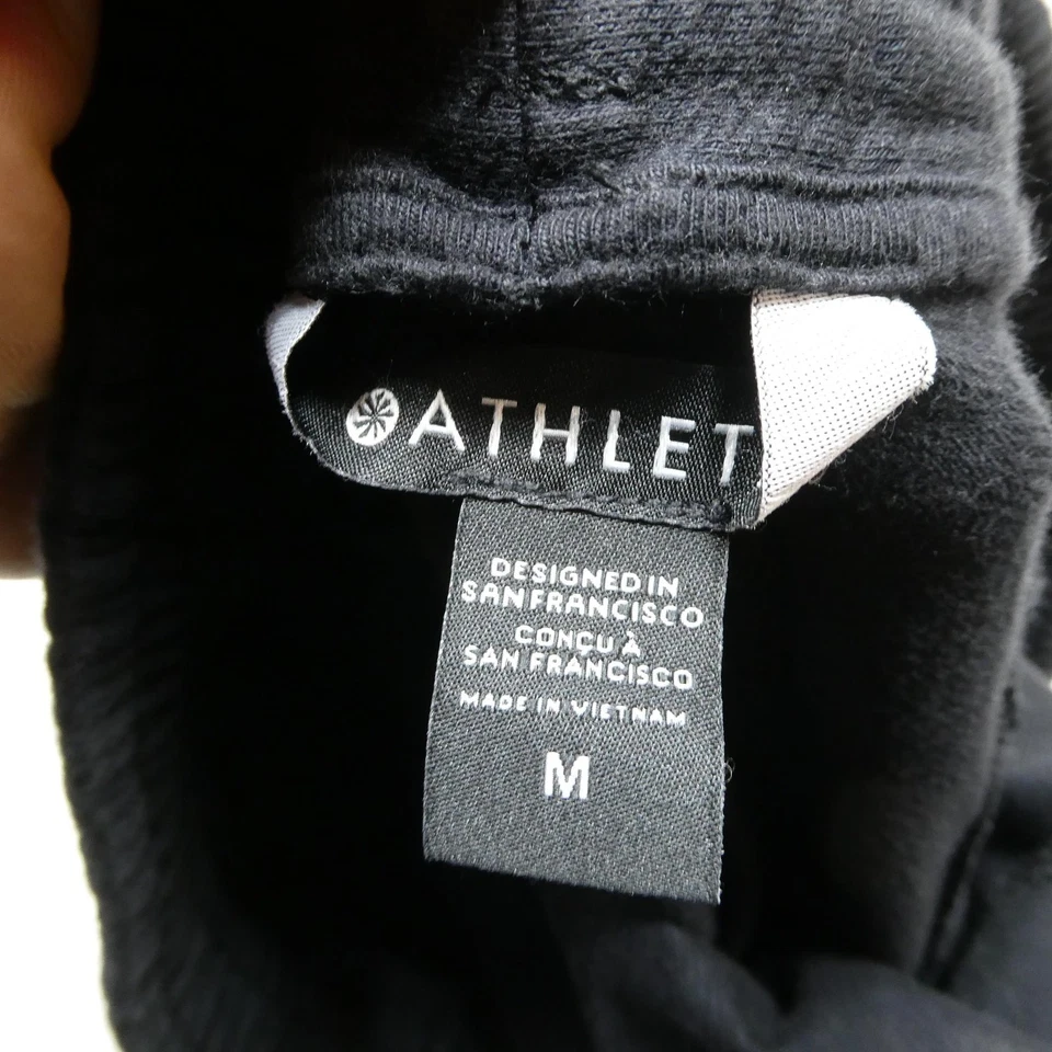 Athleta Shorts Womens Medium Black Cotton Stretch Drawstring Pockets Lounge - Image 2 of 4