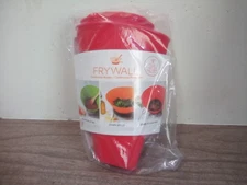 NEW FRYWALL 8" Pan Cooking Grease Splatter Guard Silicone Protector Orange