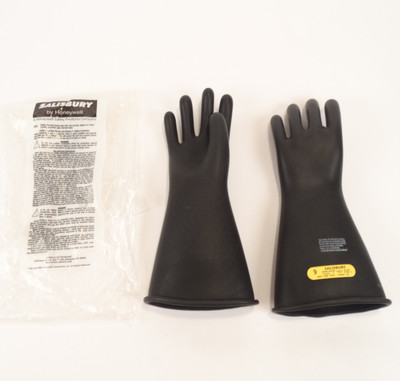 Salisbury 11'' Electrical Rubber Gloves Class 2 Type D120 (max 17000V) sz 9