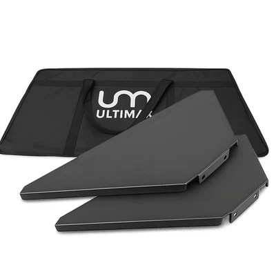 Pair of Black Ultimax Corner Shelf for Foldable DJ Booth wt Carry Bag 2x Shelves