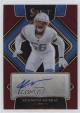 2021 Panini Select Signatures Maroon Prizm 43/75 Kenneth Murray Auto 15au