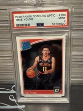 Panini 2018-19 Donruss Optic Trae Young Rated Rookie RC Atlanta Hawks #198 PSA 9
