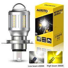 Motorcycle Led Headlight H4 9003 Hb2 Bulbs White Yellow High Low Beam Light
