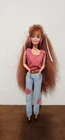 Vintage  "Rare"  1993 Glitter Hair Barbie Doll Red Head.