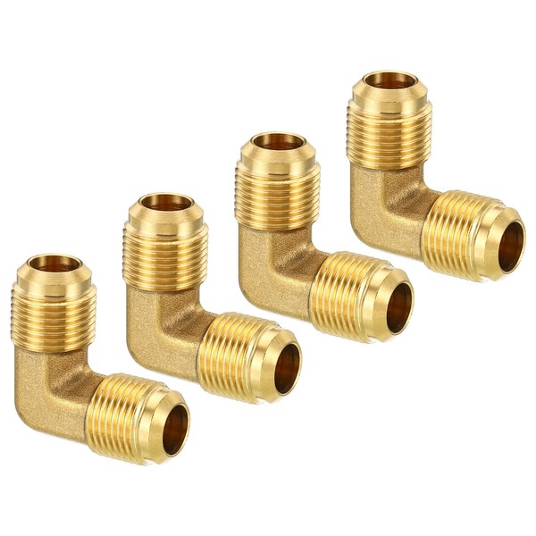 "1/2\" X 1/2\" Messing Rohrleitung Fitting 4 Pack Fackel 90 Grad Winkel Rohr Fittin"-image