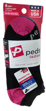6Pair Peds Ladies Women's NO SHOW Socks Lightweight COOL MAX LYCRA SEAMLESS TOE