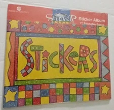 VTG American Greetings Sticker World Sticker Album  12 Reusable Pages  1990s New