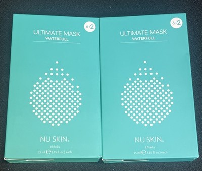 Nu Skin Ultimate Mask Waterfull New sealed 2 pack(16 Masks)Exp 08/2027