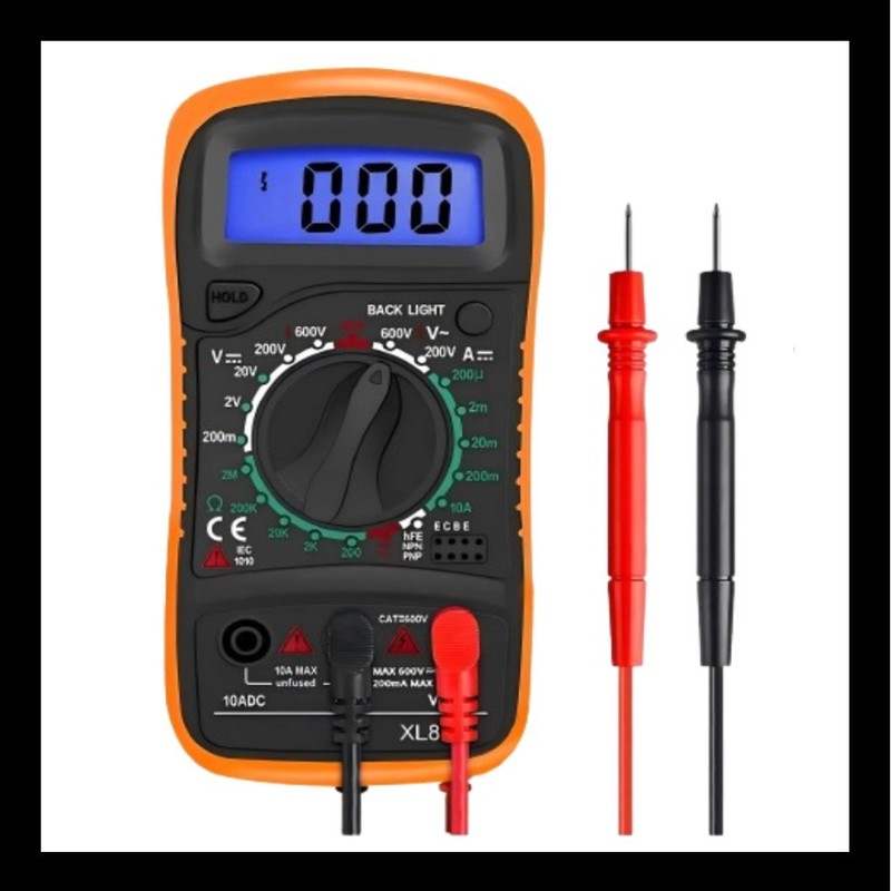 Digital Multimeter LCD Backlight AC/DC Voltage Current Ohm Tester Portable UK