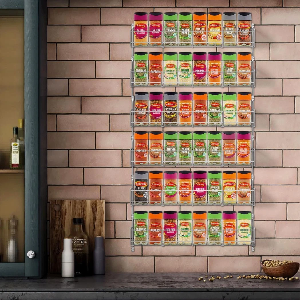 6 Tier Herb & Spice Rack Wall Mounted or Free Standing Kitchen Storage
Opens in a new window or tab