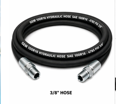 #ad 3 8quot; 2 wire 100R16 Hydraulic Hose Assembly with NPT Male 3 8quot; fittings 4785 PSI $18.50