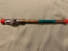 New Porter/Parker Oxygen DISS DMND Shut-off Valve w/Check Valves Risser