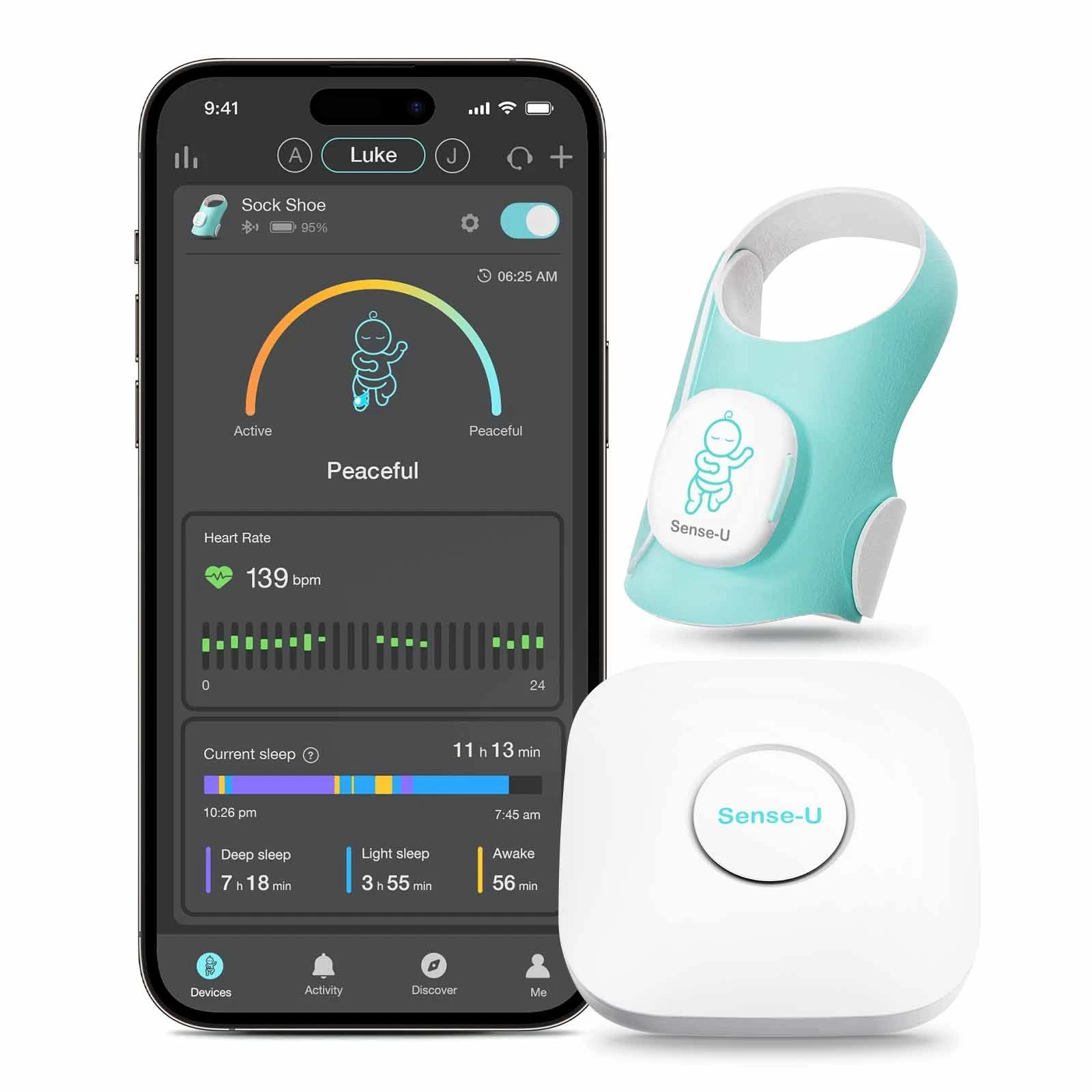 Sense-U Smart Baby Sock Shoe Monitor (Long Range) – Track Heart Rate Anywhere
