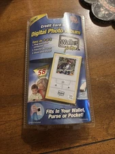 Digital Photo Album Wallet Pix Credit Card Size Displays 58 Photos New sealed