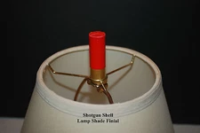 Real Shotgun Shell Lamp Shade Finials in several colors and gauges