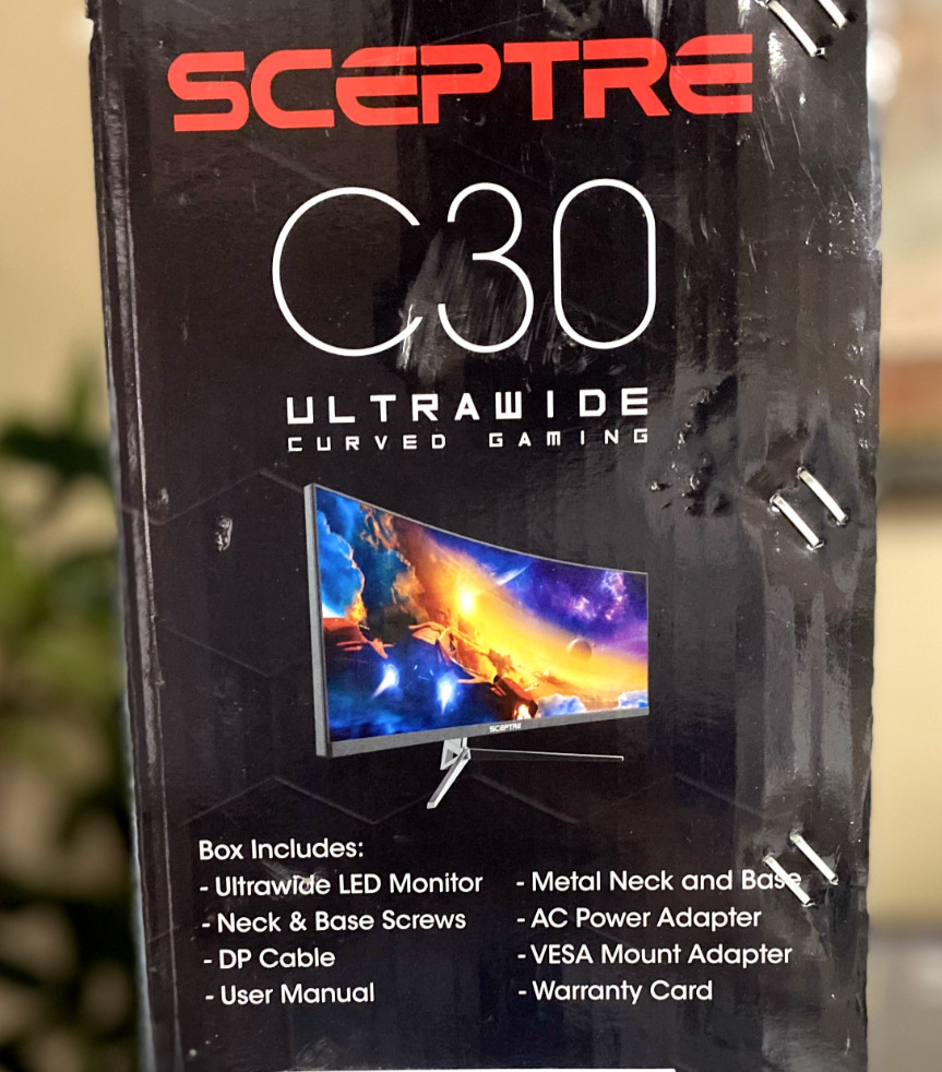 Sceptre 30" Curved Gaming Monitor: Ultra Slim, Ultra Wide.  | Brand New in Box |