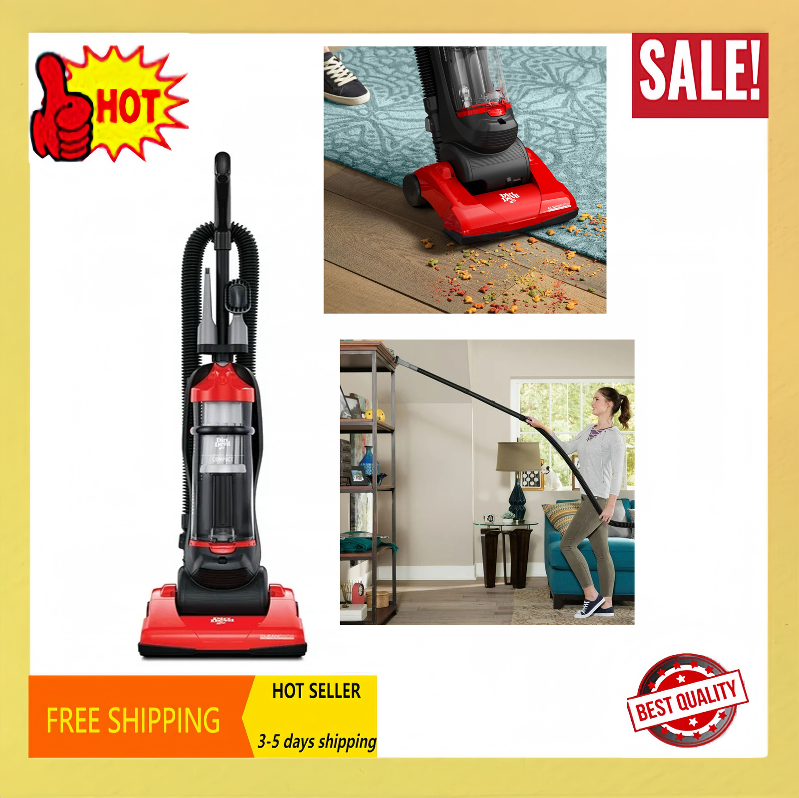 Dirt Devil Endura Compact Upright Vacuum Cleaner UD20131,Corded