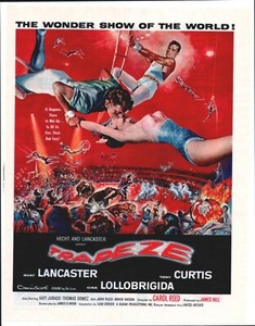 1956 TRAPEZE Burt Lancaster Original Vintage Color Movie Promo Ad