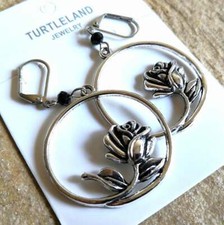 Elegant 925 Sterling Silver Rose Flower Dangle Drop New Fashion Charms Earrings
