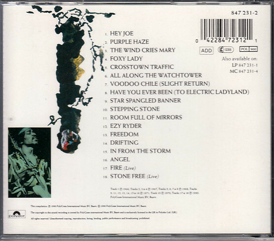 Jimi Hendrix ‎– Cornerstones 1967-1970 [ CD Germany 1990
