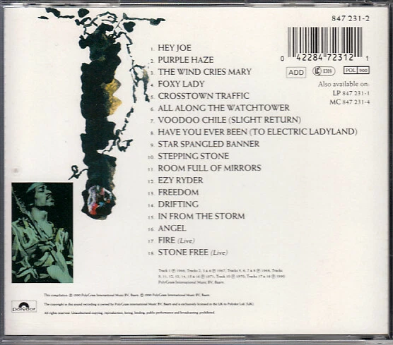 Jimi Hendrix ‎– Cornerstones 1967-1970 [ CD Germany 1990 Mint Compilation Rock ] - Image 2 of 4