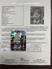 2021 bowman chrome Positional Promise Brett Baty Atomic /150 JSA Auto NY Mets