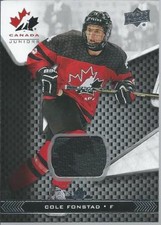 2018-19 Upper Deck UD Team Canada Juniors COLE FONSTAD #34 Jersey 
