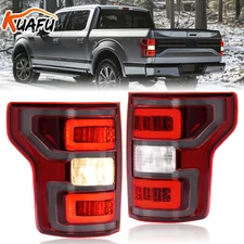 KUAFU For Ford F150 F-150 Pickup XL XLT 2018-2020 LED Tail Lights Lamps Set Pair
