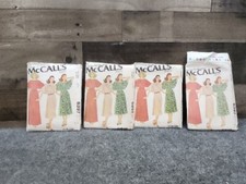(4) Set VTG 70's McCall's Sewing Pattern 6397 Misses Retro Dresses Layouts
