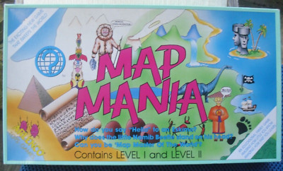 MAP MANIA - Vintage Spiel - 1990 - seltenes Spiel.