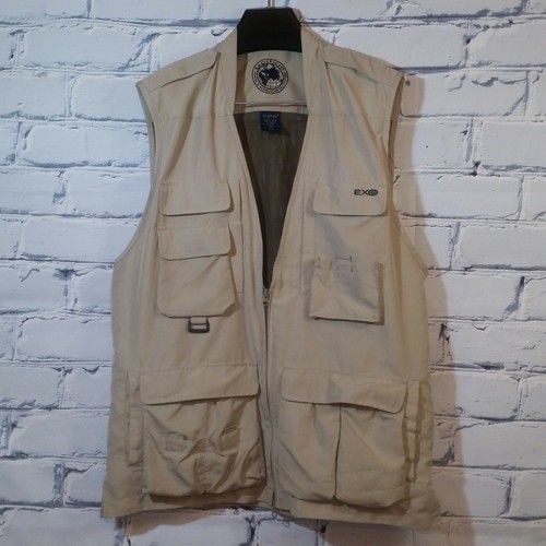ExOfficio Vented Vest Mens M Khaki MultiPocket Utility Cargo Photography Fishing - Picture 8 of 8