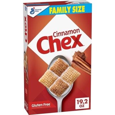 Cinnamon Chex Gluten Free Breakfast Cereal, /w Whole Grain, Family Size, 19.2 OZ